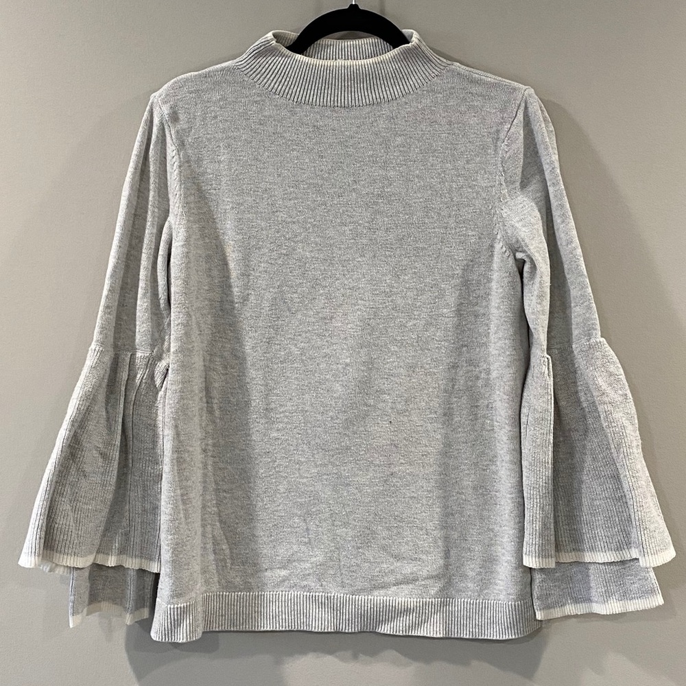 Style & Co. Grey Bell-Sleeve Sweater Size M